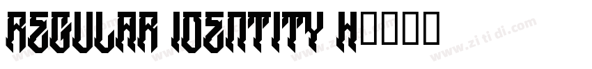 Regular Identity H字体转换